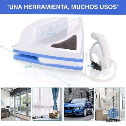 Limpia Vidrios Magnetic MagniWipe®🫧⋆｡˚